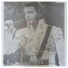 Imagem de Quadro Madeira Perfurado Elvis Presley Show