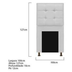 Imagem de Cabeceira Copenhague 100 cm Solteiro Suede 