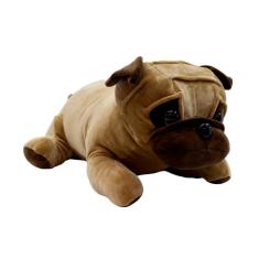 Imagem de Cachorro Pug De Pelúcia Deitado 46 Cm Marrom Fofy Toys