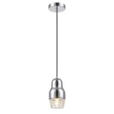 Imagem de Pendente Elegante Em Vidro E Aço Cromado Mais Luz Bivolt