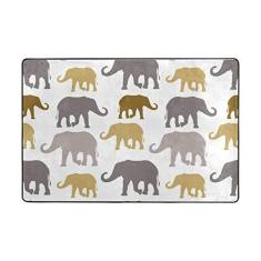 Imagem de Top Carpenter Tapete de área elefantes em tapete  para berçário, tapete para crianças, sala de jogos, sala de estar, quarto, 182,8 x 122,9 cm