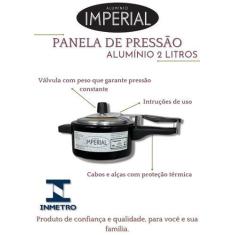 Imagem de Panela De Pressão 2 Litros Alumínio Preta Resistente - Alumínio Imperi