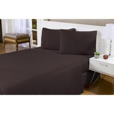 Imagem de Lençol Solteiro Avulso Com  Elástico 1 Peça Marrom