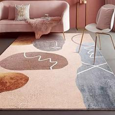 Imagem de jia cool Carpete, marroquino, boêmio, fácil limpeza, para quarto, cozinha, sala de estar, tapete de área que não cai, geometria 80 x 119 cm