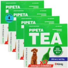Imagem de Pipeta Tea 1,3 Ml Antiparasitário Contra Pulgas P/ Cães De 5,1Até 10Kg
