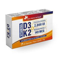 Imagem de Vitaminas D3 + K2 30Caps (2000UI D3 e 149mcg K2) 500mg