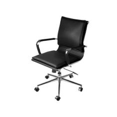 Imagem de Cadeira De Escritório Diretor Em Pu Com Base Cromada Pisa - Or Design