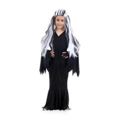Imagem de Fantasia Morticia Infantil - Família Addams - Halloween - Sulamericana