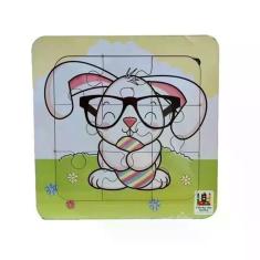 Imagem de Quebra-Cabeça 9 Peças Coelho Em Madeira