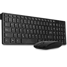 Imagem de Exbom Kit Teclado E Mouse Wireless Sem Fio 1600 Dpi 3v Bk-wh, Unico, Branco, BK 1000