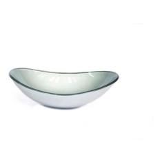 Imagem de Cuba De Vidro Oval 55Cm  Prata