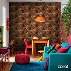 Imagem de Papel De Parede Adesivo Lavável Mosáico Irregular 15M