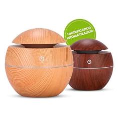 Imagem de Umidificador Ultrassônico Usb Tipo Madeira Difusor Aromas Imita Madeir