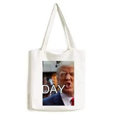 Imagem de Bolsa de lona com imagem de grande presidente norte-americano, bolsa de compras, casual, bolsa de mão