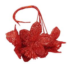 Imagem de Enfeite Flor de Natal Vermelha