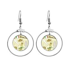 Imagem de Brincos de argola com paisagem italiana A Torre Inclinada de Pisa com argola