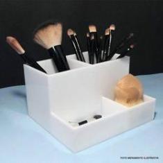 Imagem de 8 Und Organizador de Pincéis com porta exponjinha de maquiagem 