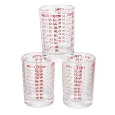 Imagem de HEMOTON Xícara de leite graduada de vidro, copo medidor, copo de marcação, copo transparente borossilicato para vinho leite, 90 ml