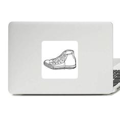 Imagem de Tênis de lona branco pintado à mão decalque vinil paster laptop adesivo decoração PC
