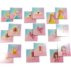 Imagem de Jogo Da Memoria Princesas 40 Pecas Em Madeira - Coluna