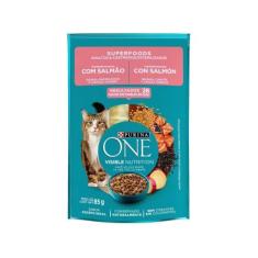 Imagem de Ração Úmida Para Gato Adulto Sachê Purina One - Superfoods Salmão 85G