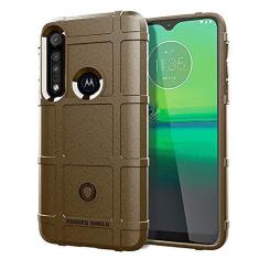 Imagem de Capa para Moto G8 Play, capa de material de fibra de carbono, macia, antiderrapante macia, anti-impressões digitais, capa totalmente protetora para Moto G8 Play