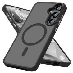 Imagem de Yuetuuin Capa magnética de 2500 g para Samsung Galaxy S23 fina à prova de choque [proteção contra quedas de grau MIL e compatível com MagSafe] Capa de telefone com amortecedor traseiro de