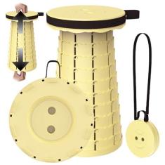 Imagem de PLOGGING Banqueta dobrável atualizada com mosquetão, banco retrátil dobrável, banco de acampamento portátil, leve e mais resistente, capacidade de 440 Ibs para pesca ao ar livre, caminhadas, viagens