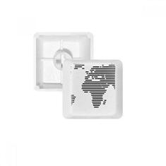 Imagem de Kit de atualização para jogos de teclado mecânico PBT padrão mapa-múndi de linha preta simples