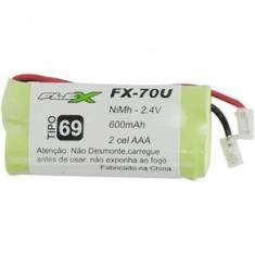 Imagem de Bateria Para Telefone Sem Fio Com 2 Aaa 2,4V 600Mah Universal Fx-70U Flex