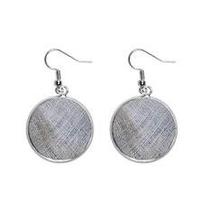 Imagem de Brinco de prata com pingente de orelha abstrata cinza linho joia feminina