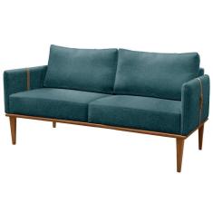 Imagem de Sofá Namoradeira Milla Luxo Castellar Móbile Linho Azul Linho Azul