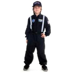 Imagem de Fantasia de Astronauta da Nasa Preto Infantil c/ Boné - Sulamericana, 