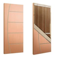 Imagem de Porta Sarrafeada Frisada HDF de Pinus Friso 09 - JB Paes