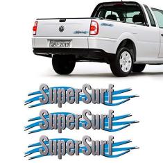 Imagem de Kit 3 Adesivos Super Surf Saveiro Parati Gol 2003/2008 