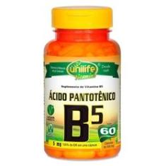 Imagem de Vitamina B5 Ácido Pantotênico 60 Caps - Unilife