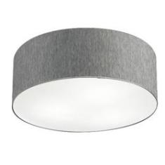 Imagem de Plafon Cilíndrico Md-3019 Cúpula em Tecido 80x15cm Cinza - Bivolt