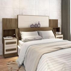 Imagem de Cabeceira Regulável Casal Yasmin Freijó Off White