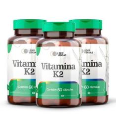 Imagem de Vitamina K2 C/ 60 Cápsulas Kit 3 Potes - Lider Vendas