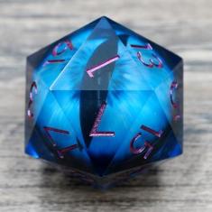 Imagem de Sharp Edge Eyeball 50MM D20 Large Single Dice with Gift Case, Dragon Moving Eye Dice for Dungeons and Dragons (Light Blue Eyeball)