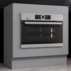 Imagem de Armário De Cozinha Para Forno De Embutir Americana Cinza - Henn