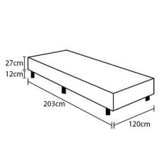 Imagem de Base Box para Colchão de Viúva Castor Revolution 39x120x203 cm - Bege