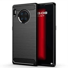 Imagem de Capa para Huawei Mate 30 RS, capa de material de fibra de carbono, suave antiderrapante, macia, anti-impressões digitais, capa totalmente protetora para Huawei Mate 30 RS