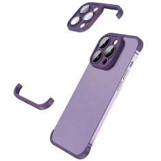 Imagem de KUGEW Capa bumper sem moldura para iPhone 16 Pro Max com protetor de lente de câmera, ajuste fino, sem parte traseira, design de TPU (poliuretano termoplástico) compatível com MagSafe, excelente