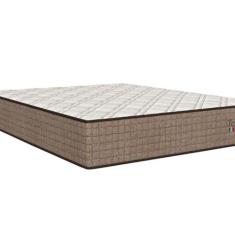 Imagem de Colchão King Size Ibrido (eps) Molas Ensacadas (pocket) Torino 32x193x203cm Marrom/Bege