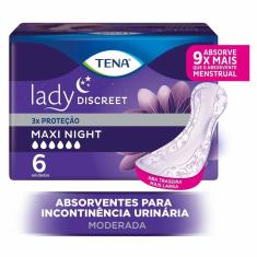 Imagem de Absorvente Para Incontinência Urinária tena Lady Discreet Maxi Night 6 Unidades