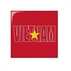 Imagem de Decalque brilhante de ejo de cerâmica com nome da bandeira do Vietnã