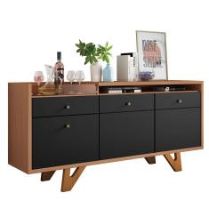 Imagem de Buffet Aparador Decorativo Com Bandeja Lateral Estilo Bar