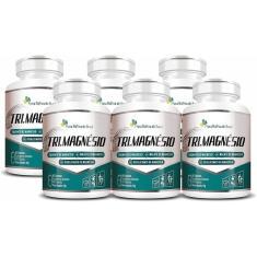 Imagem de Kit 6 Trimagnésio Taurato, Malato E Quelato 500Mg 60 Caps Fnb