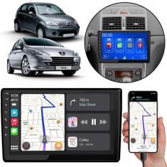 Imagem de Kit Multimidia Carplay 9 Pol Peugeot 307 Citroen C3 MP5 + Câmera e Mol